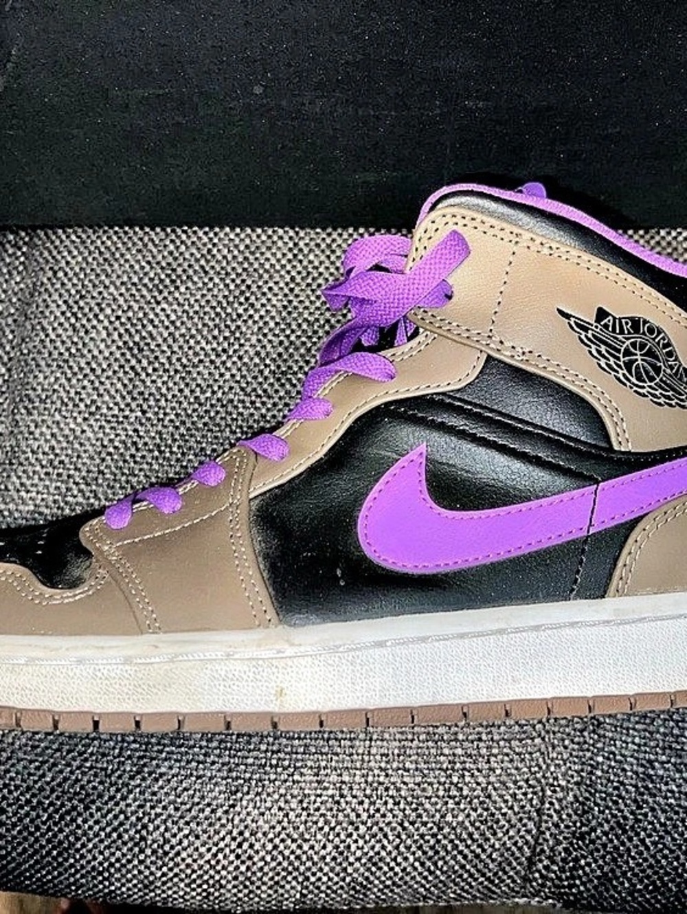 Jordan Air Jordan 1 Mid Purple Mocha High Top Sneakers Brown & Purple US 11